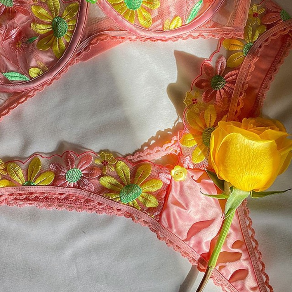 For love & lemons 🍋Daisy Jane embroidery thong